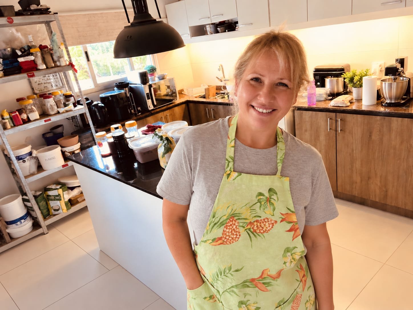 Cande Eliceche en su cocina