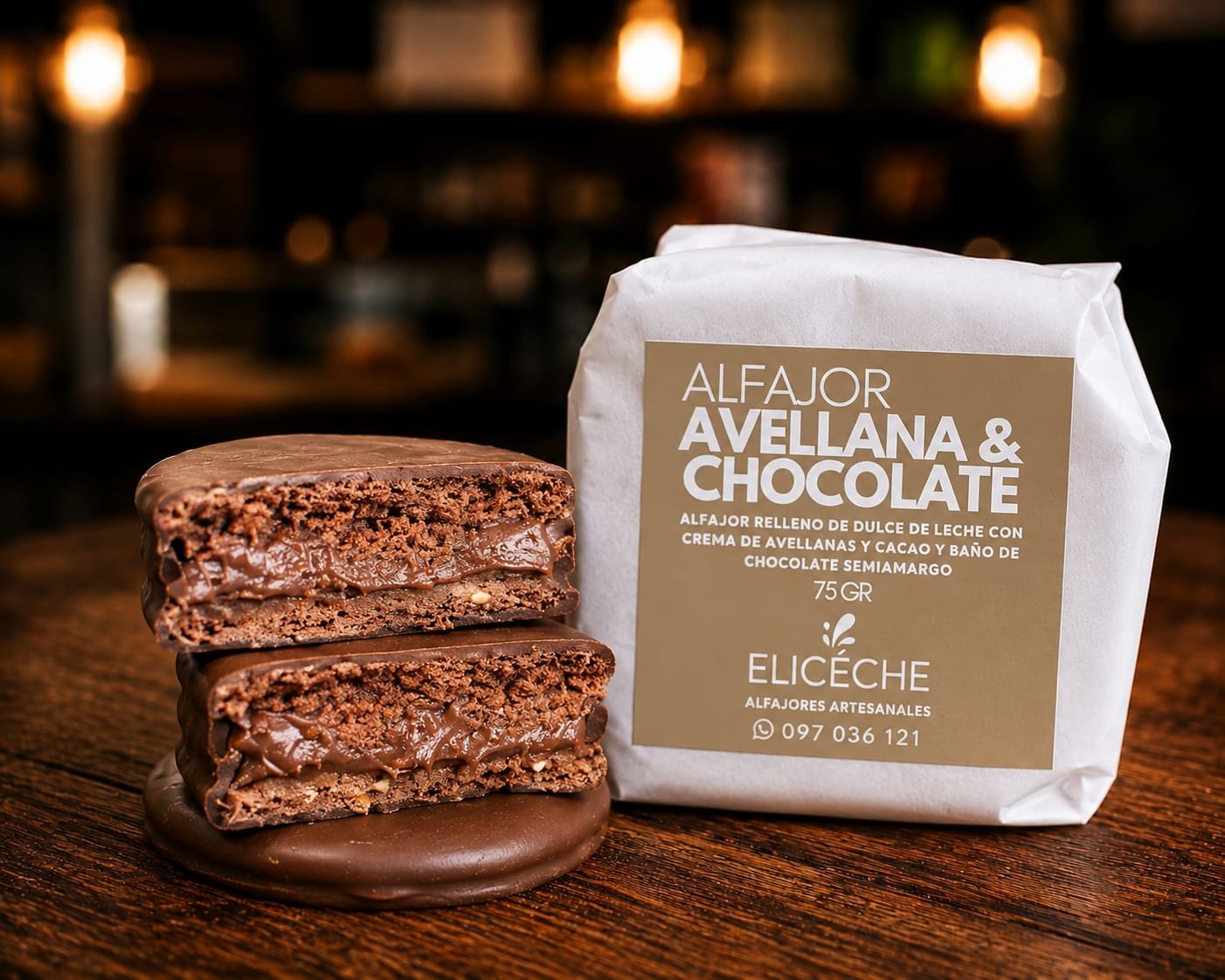 Alfajor Avellana y Chocolate