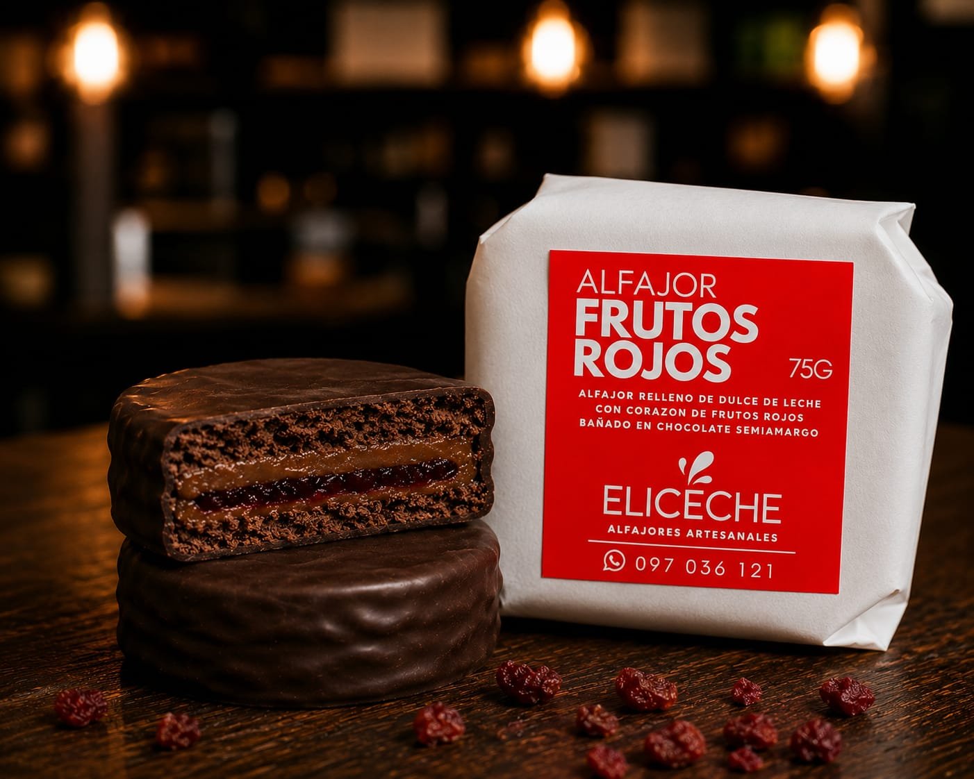Alfajor Frutos Rojos
