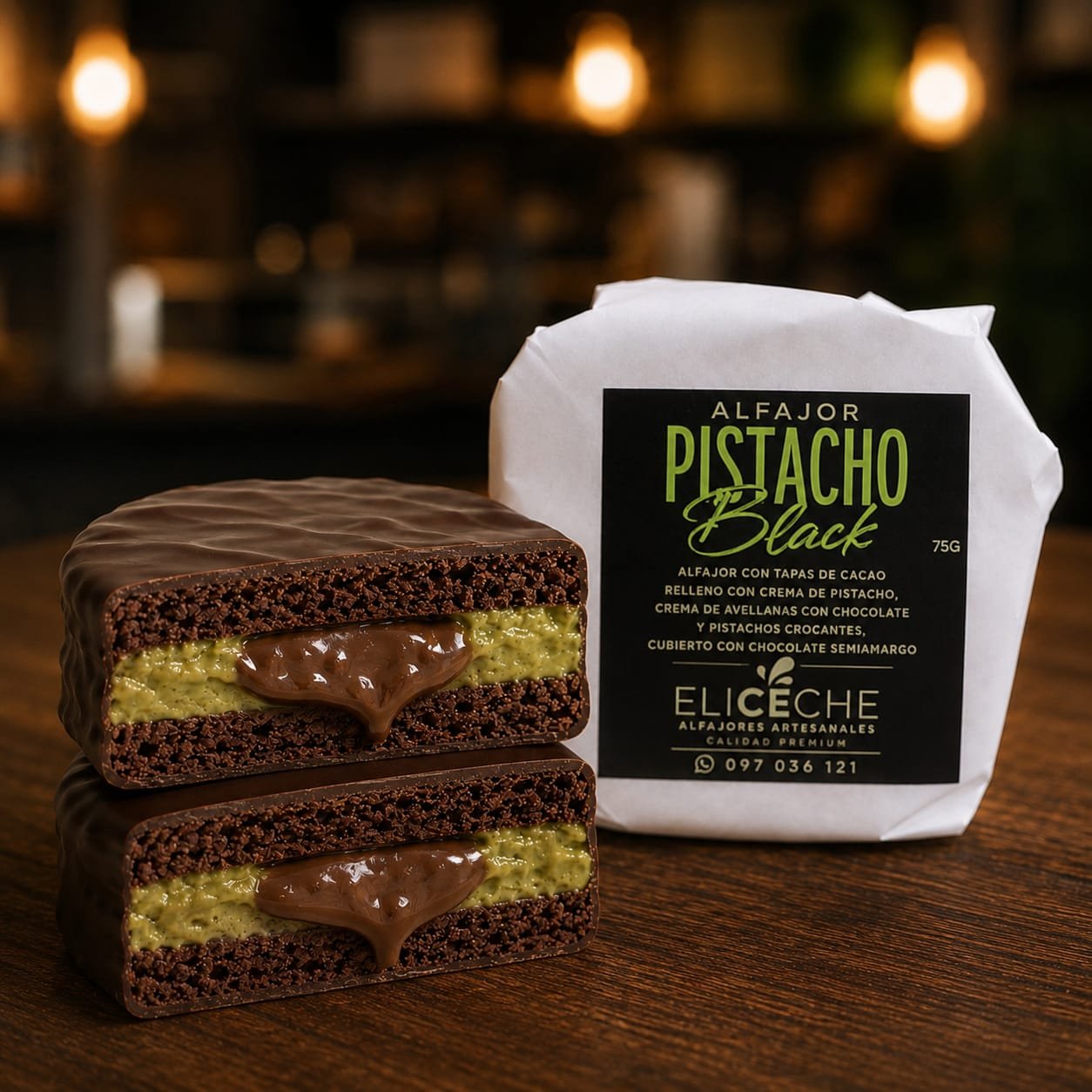Alfajor Pistacho Black